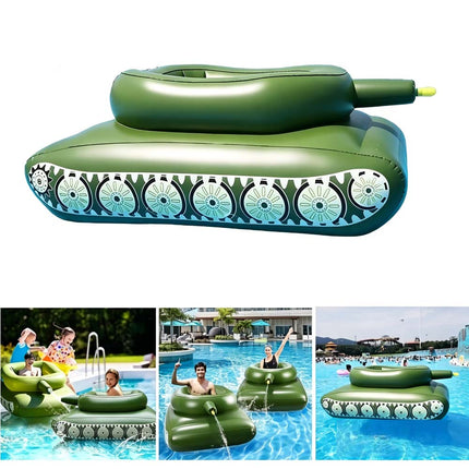 Pool Tank Float Adult Inflatable Swimming Game Toy Water blaster Holder 155 x 112 x 61cm