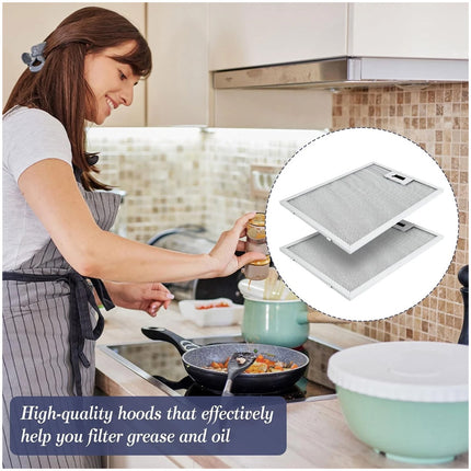 2x Filter For Range Hood Aluminized Grease Parts Replacement Silver 320X260x9mm