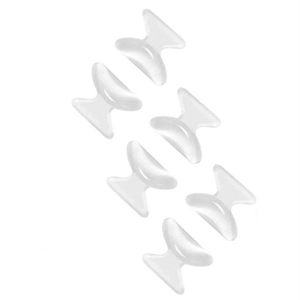 6pcs Silicone Anti-Slip Stick On Nose Pads For Eyeglass Sunglasses Glasses White