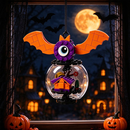 Halloween Building Blocks Ornament Glass Ball Pendant DIY Assembly Decoration Set