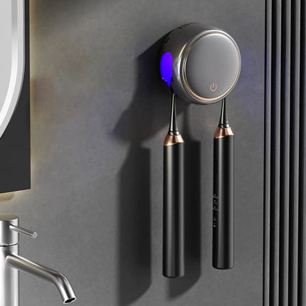 UV Toothbrush Cleaner Sanitizer Holder Air Drying USB Rechargeable Wall Mount