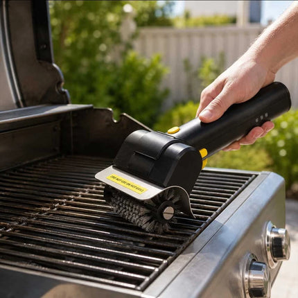 Cordless Electric BBQ Grill Brush Cleaner 1100RPM Rechargeable Stainless Steel