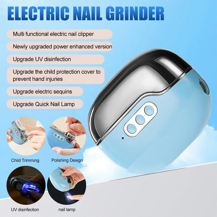 With Drying Adult Electric Nail Clipper Cutter Manicure Cutting Grinding Trimmer