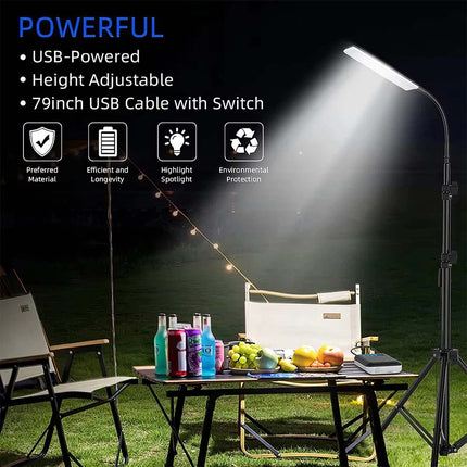 LED Telescopic Fishing Rod Lamp Light Portable Cars Repair Lantern BBQ Camping