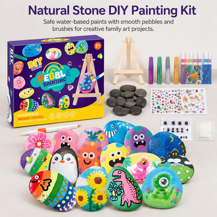 Rock Painting Kit DIY Arts Crafts Supplies Party Gift Set