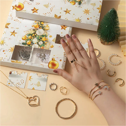 Jewelry Advent Calendar Christmas 24 Days Countdown Calendar Xmas Box Gifts