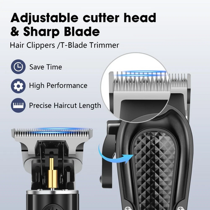 Pro Men Cordless Electric Hair Clipper Trimmer Shaver 3 Set USB Rechargeable
