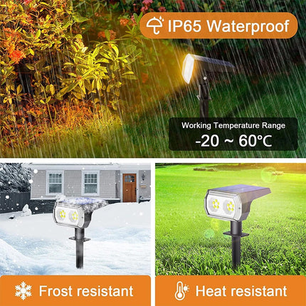 4x Solar Spot Lights Garden Outdoor Pathway Lawn Fence Lamp rgb Spotlight Light