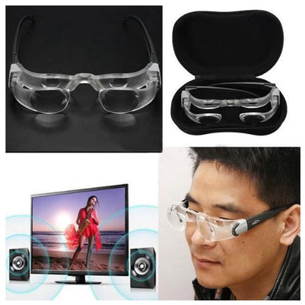 2Pcs Hyperopia Magnifying TV Glasses Adjustable Magnifier Reading Glasses