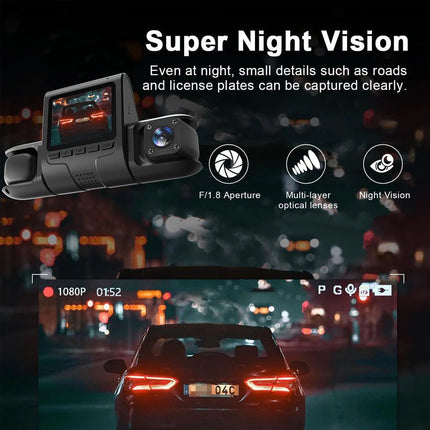 4K Dash Cam 4Channel Front and Rear Car DVR DashCamera Video Recorder1080P