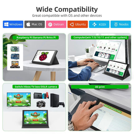 Mini 7inch Touch Screen Monitor Mini Second Computer HDMI Gaming Display Monitor