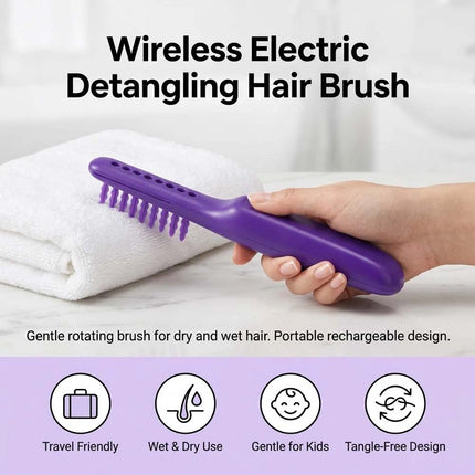 Electric Detangling Brush Portable Adult Wet Dry Hair Detangler
