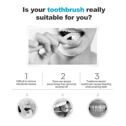 White Sonic Electric Toothbrush Automatic U Shaped Wireless Cleansing Brush