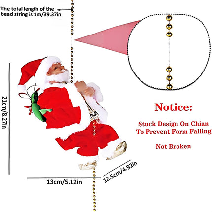 4PCS Electric Christmas Santa Claus Musical Climbing Rope Xmas Party Decor