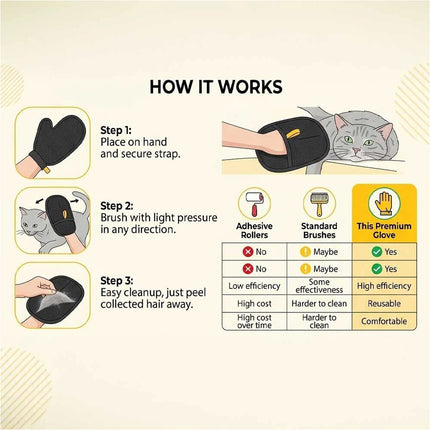 2 Pcs Pet Grooming Gloves Static Dedusting Brush Pet Hair Remover Brush Removing