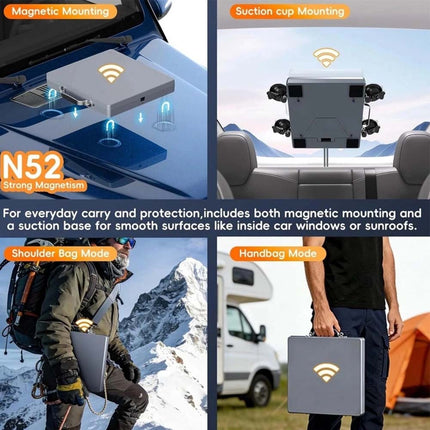 5 in 1 Magnetic & Suction Cup Mount with Protective Case for Starlink Mini