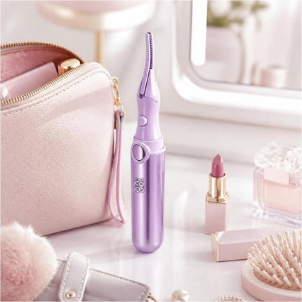 Fast Heating Electric Eyelash Curler Eyelash Curling Device Women Purple