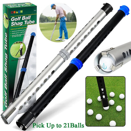 Alloy Golf Ball Picker Uppers Tube Hold Up to 21 Golf Balls Collector Retriever