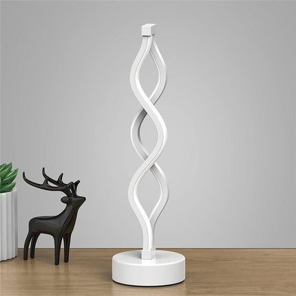 Bedside Lamp 3-Way Dimmable Spiral LED Table Lamp Nightstand Desk Reading Light