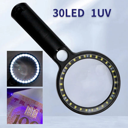 10x 20x 45x Magnifier Reading Magnifying Glass For Reading Jewelry Handheld
