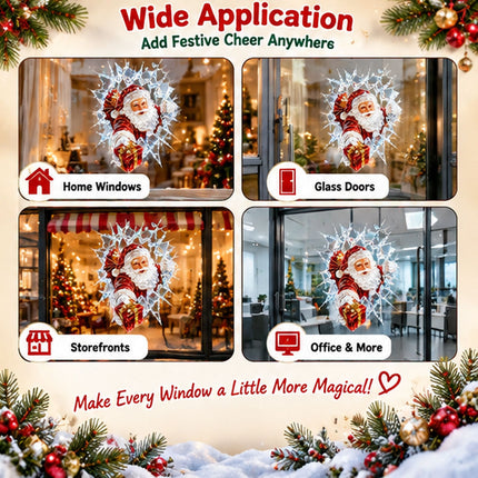 New Santa Claus Christmas Window Glass Sticker Decal Mural Home Decoration Wall Stickers