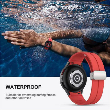 Red Samsung Galaxy Watch Band Strap Series 7 6 Classic 5 Pro 4 40mm 44mm Silicone 47