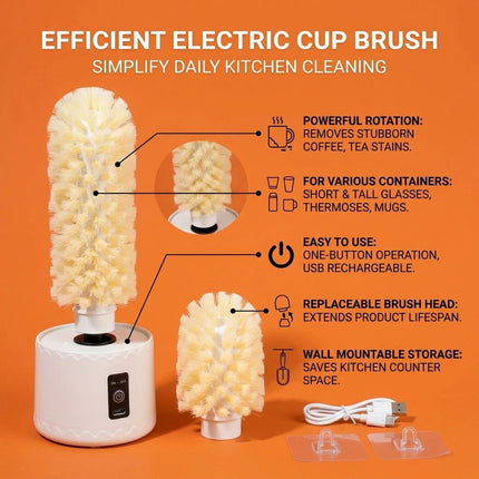 Sink Bottles Brush Washers Electric Cup Scrubber Glass Cleaner Kitchen Cleaning