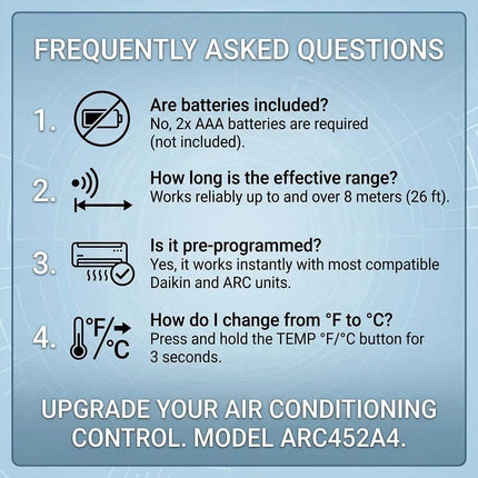 All-in-One Universal Replacement AC Remote Control for Daikin Air Conditioner