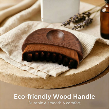 2Pack Red Peach Wood  Lymphatic Contour Face Brush, Dry Brushing Face Brush,Lymphatic Drainage Massage