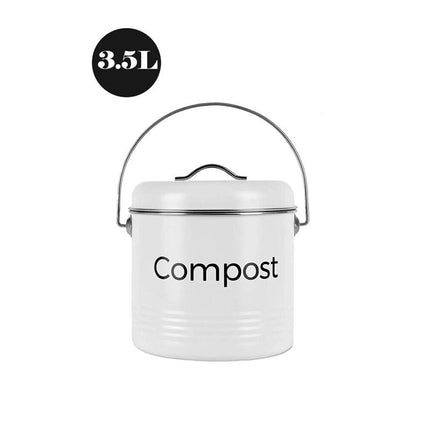 3.5L Kitchen Compost Bin Rubbish Waste Composter Basket Recycling Scrap Trash