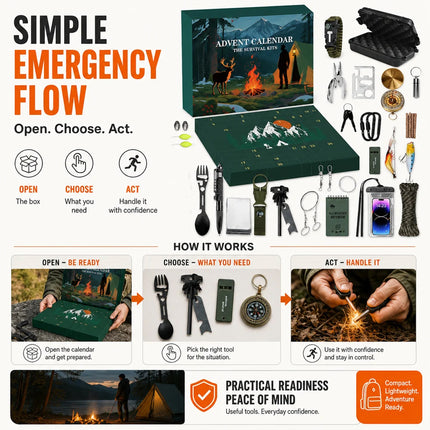 Survival Kit Outdoor Emergency Tools Christmas Gift Idea for Campers