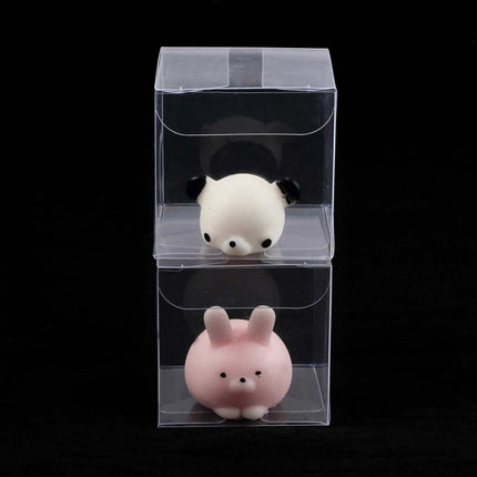 100x PVC Clear Transparent Macaron Square Cube Box For Wedding Favour Gift Candy
