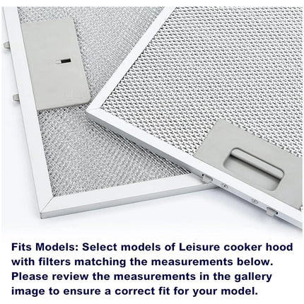 2x Filter For Range Hood Aluminized Grease Parts Replacement Silver 320X260x9mm