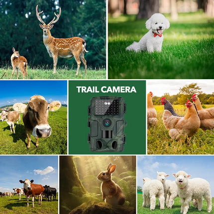 1080P Wireless WIFI Hunting Trail Camera 4K 60MP Motion Activated Camera IP66