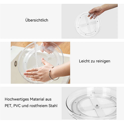 Round Rotating Kitchen Cupboard Spice Jars Dispenser Storage Tray Rack Organiser