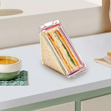 Triangle Sandwich Container Reusable, Washable Sandwich Box for Lunch