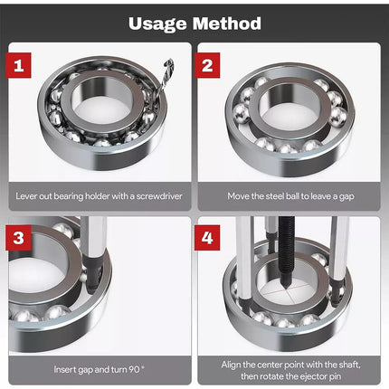 Bearing Disassembly Puller Inner Hole Puller Removal Tool Three-Jaw Puller Set