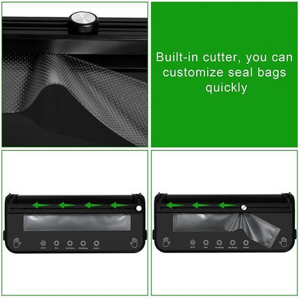 Vacuum Sealer Machine Fresh Dry Wet Food Saver Storage With Bags Built-in Cutter