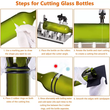 Pro Glass Bottle Cutter for All Shapes DIY Glassbottle Glass Cutting Tool Kit