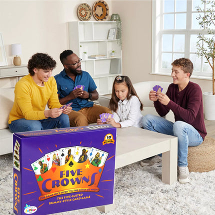 2Pcs Five Crowns Card Game 5 Suite Classic Original Family Party Rummy Style Play Style A