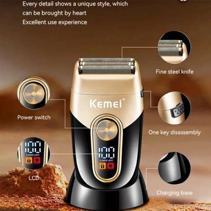 Cordless Foil Shaver Electric USB Rechargeable Wet/Dry Shaver Razor For Men Gift