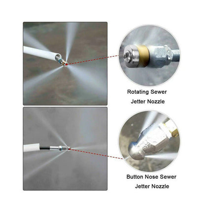 Sewer Jetter for Pressure Washer 49FT Cleaner Hose 5800PSI NPT 1/4" Hose Kit