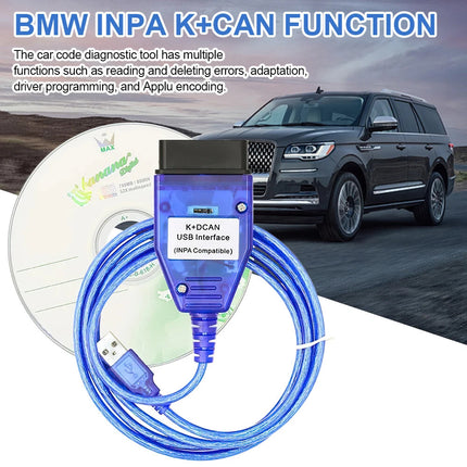 For BMW Inpa K+Dcan OBD2 Cable FTDI FT232RL Chip With Switch