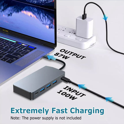 USB C Laptop Docking Station Dual Monitor HDMI USB C to Dual HDMI Adapter