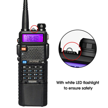 1 Set Walkie Talkie Band Handheld Earphones Two Way Radio 400-470MHz 3800MAH
