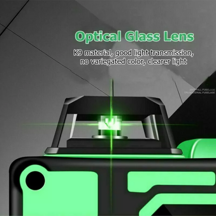 360 Rotary 3D 12 Lines Green Laser Level Self Leveling Cross Measure Tool&Tripod