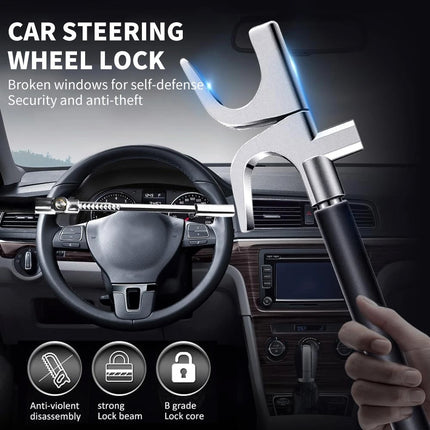 Car Steering Wheel Lock Anti Theft Security Wheel Clamp Extendable Heavy Duty