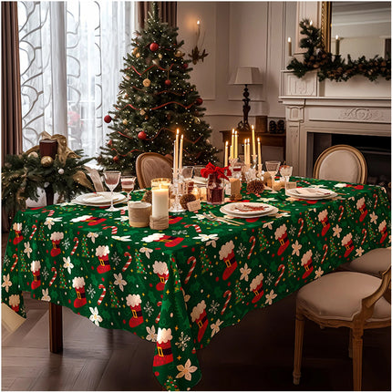 Christmas Tablecloth Rectangle Table Cloth Cover Dinner Party Home Xmas Decors (Christmas-2)
