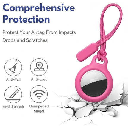 Apple AirTag Lanyard Case Protector Cover Pink