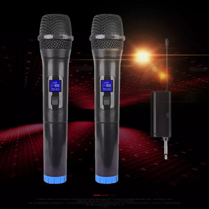 2X Wireless Microphone Handheld Cordless Professional Mic Receiver Karaoke